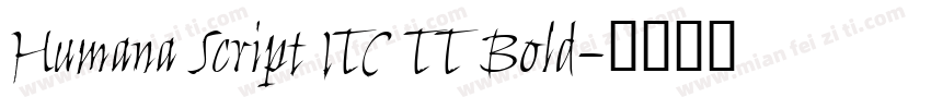 Humana Script ITC TT Bold字体转换